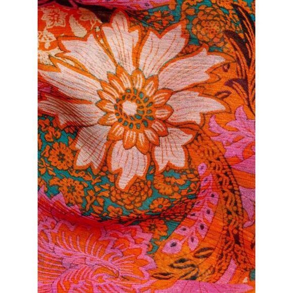 A.L.C. Izzy Dress Floral Silk Cutout Dress Colorful Summer Boho Vacation Size 12 - Picture 6 of 6